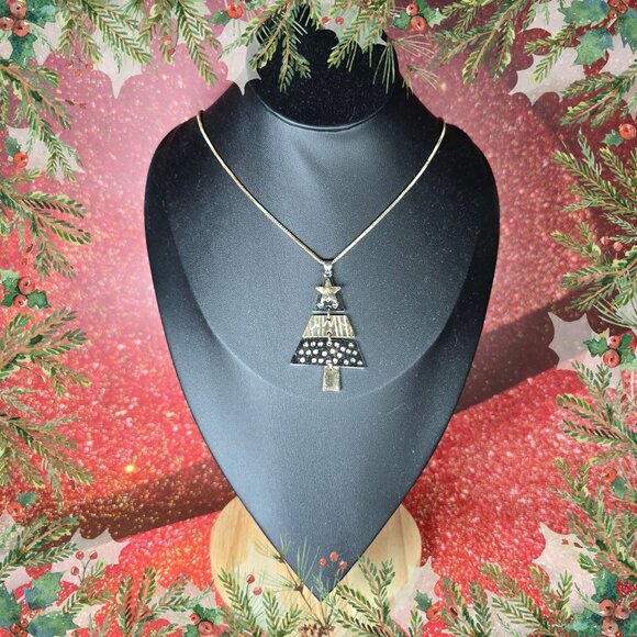 2/$15 Festive Christmas Tree Necklace (NWOT) - Picture 1 of 5